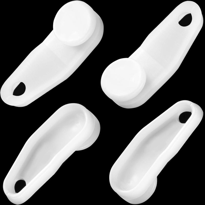 Pangda 50 Pieces White Plastic Curtain Track Glider Hooks - Rail Track Runners Slider for Window and Shower - Image 1